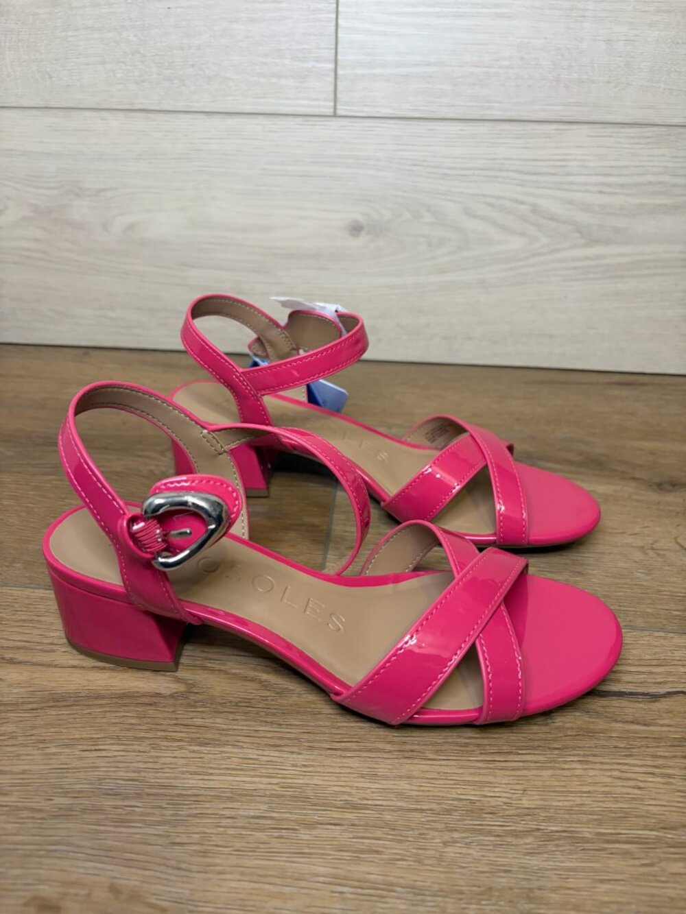 Aerosoles Womens Cinzia Pink Patent Sandal Size 7.5M NWT